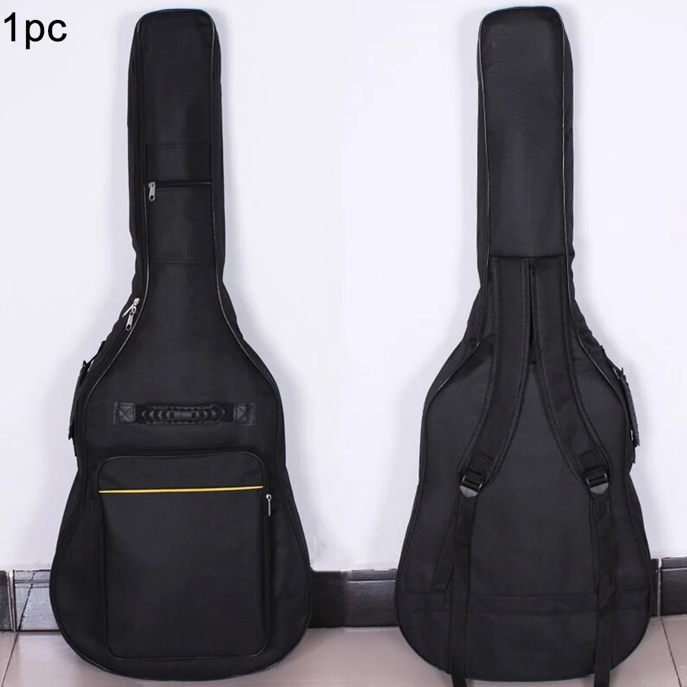 Карманы мягкий внутренний чехол для гитары сумка Мягкий защитный усиленный полный размер утолщенный Дорожный Чехол из ткани Оксфорд на молнии