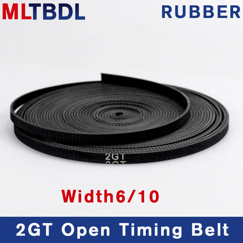 10 м GT2 6mm открытый ремень ГРМ Ширина 6/9/10 мм с резиновой лентой шаг 2 2GT зубчатый для