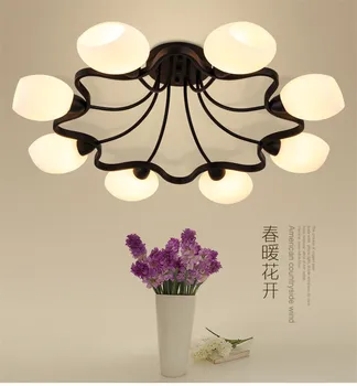 

American living room Chandelier Retro LED Lamps For Dining room lamp LED bedroom lamp ceiling lamp Modern Suspension Light