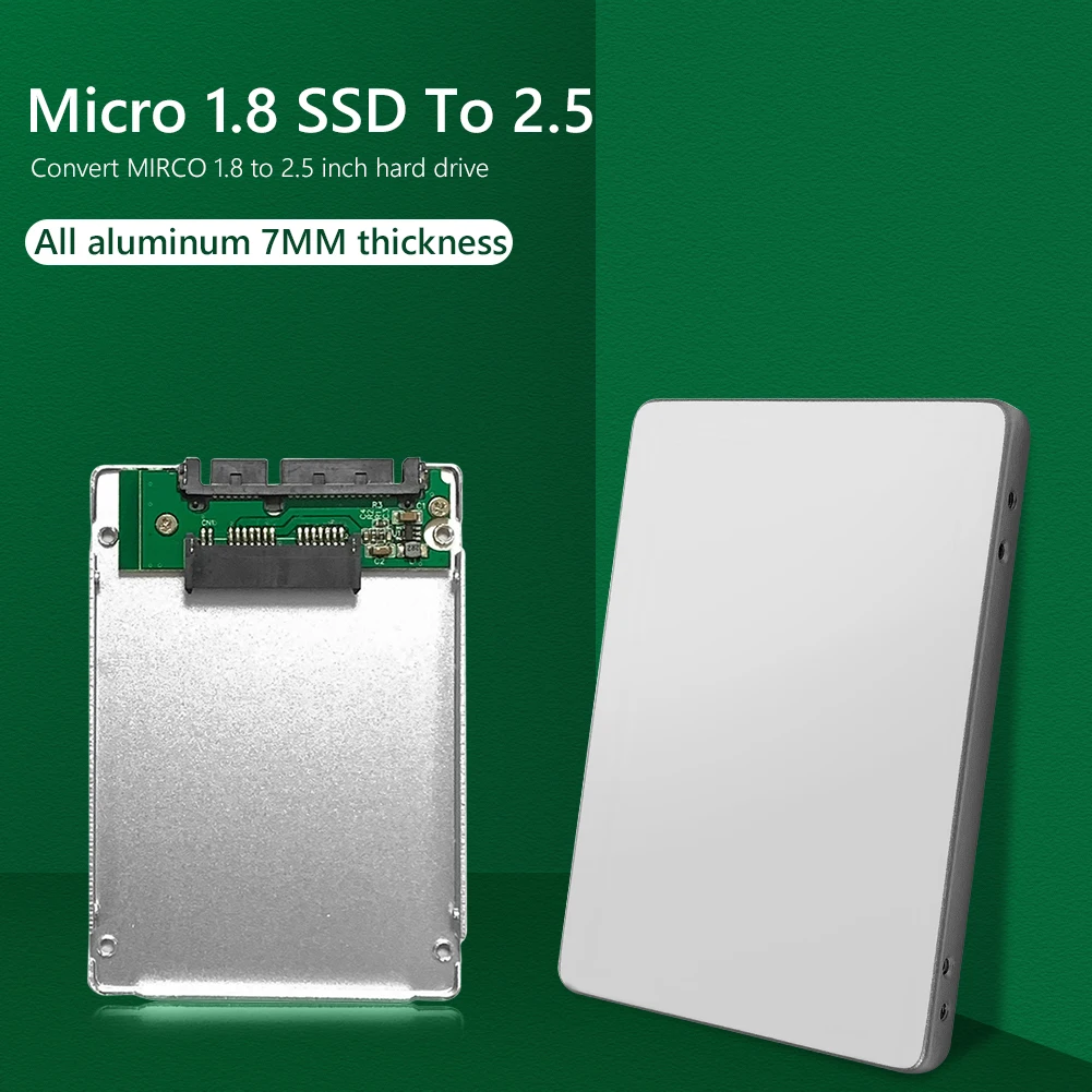 tøjlerne Delegation leder Usata Micro 1.8 Inch Ssd To 2.5 Inch Sata Adapter Aluminum Alloy Sata Hard  Disk Drive Case Ssd Enclosure Box - Hdd & Ssd Enclosure - AliExpress