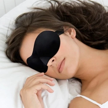 

Sleep Eye Mask Sleeping Eye Blindfold Black Travel Sleep Aid Rest