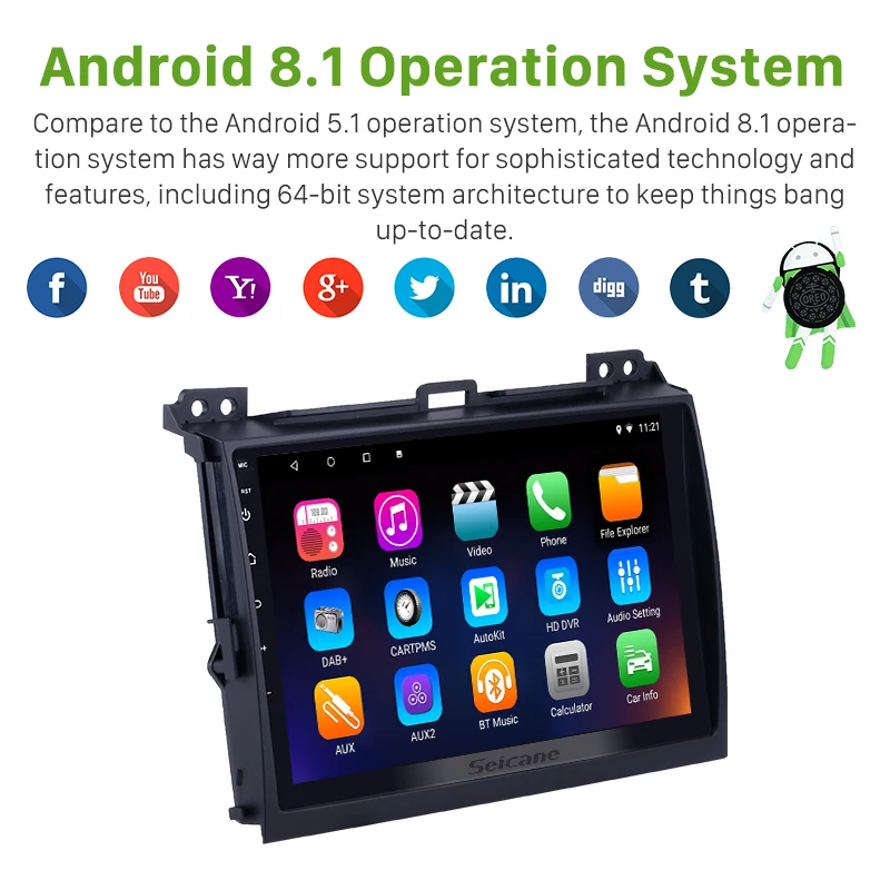 Seicane Стерео gps 2Din Android 9 0 HD &quotАвтомагнитола WiFi мультимедийный проигрыватель