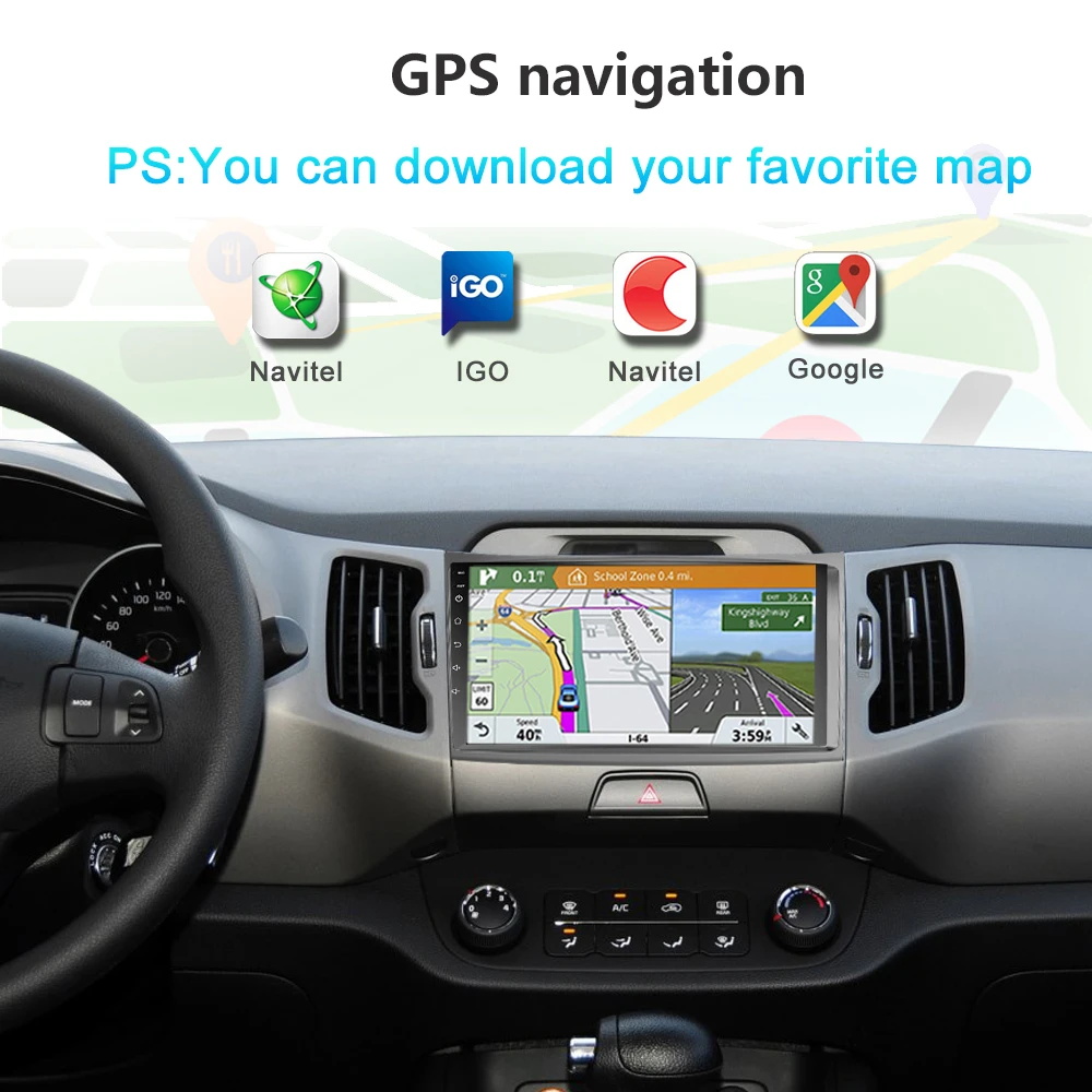 Автомагнитола 2 din на Android 9 1 мультимедийный проигрыватель для KIA sportage 2010 2011 2016