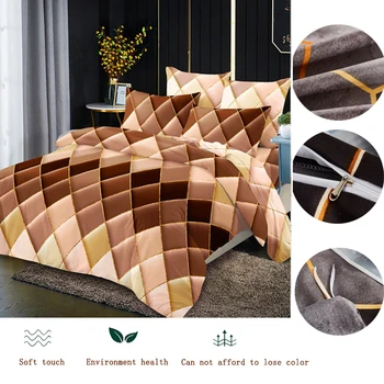 

Claroom Comforter Bedding Queen King Bed Linens Geometric Duvet Cover with pillowcases included 2/3pcs