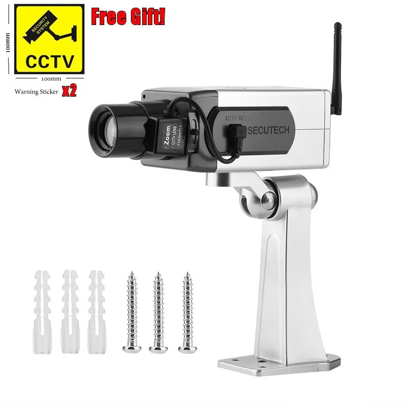 New Fake Dummy Camera Wireless Antenna Motion Detection Motorized