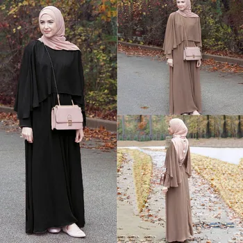 

Cloak Women Summer Muslin Solid Backless Capes Shawl Two-Piece Plus Size Ponchos Mujer Invierno Elegantes Cape Poncho Women