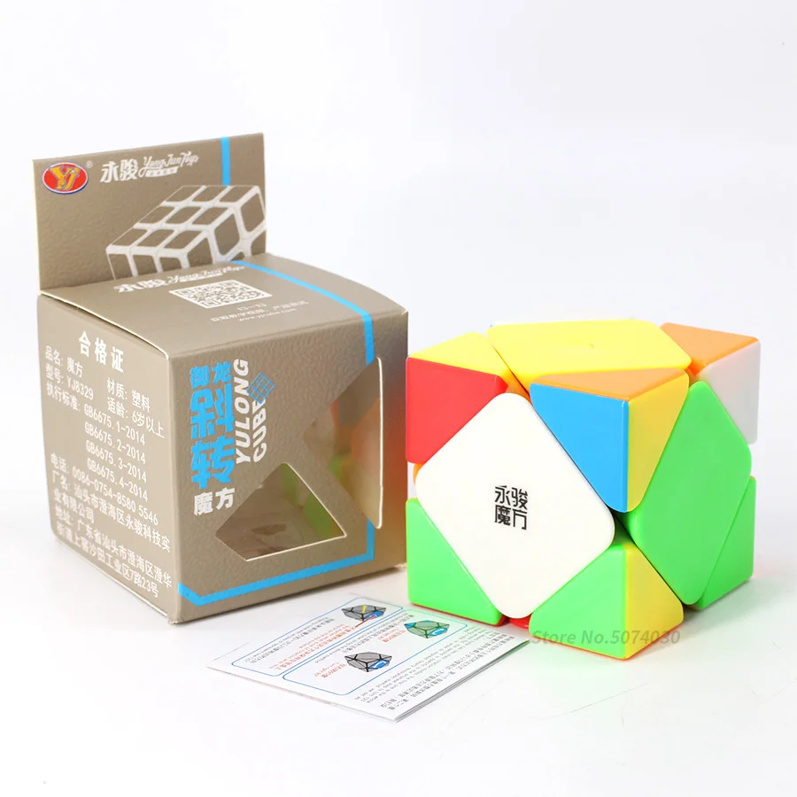 Skewbcube Yongjun Yulong Stickerless Skew Cube Magci скоростной куб головоломка обучающая игрушка для детей головоломка