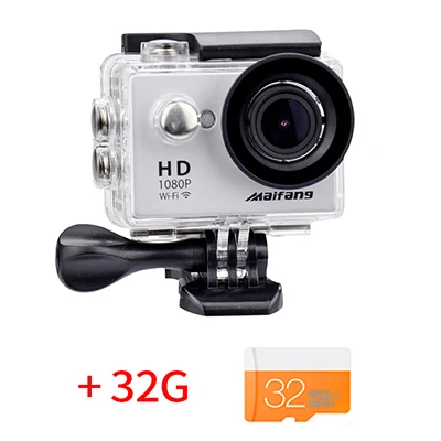 W9S Silver 32G Ультра HD 4 K 10FPS W9S W9R экшн-камера Wifi видеокамеры 12MP go 4 K deportiva Мини водонепроницаемая Спортивная камера pro 1080P 30fps cam - Цвет: W9S Silver 32G