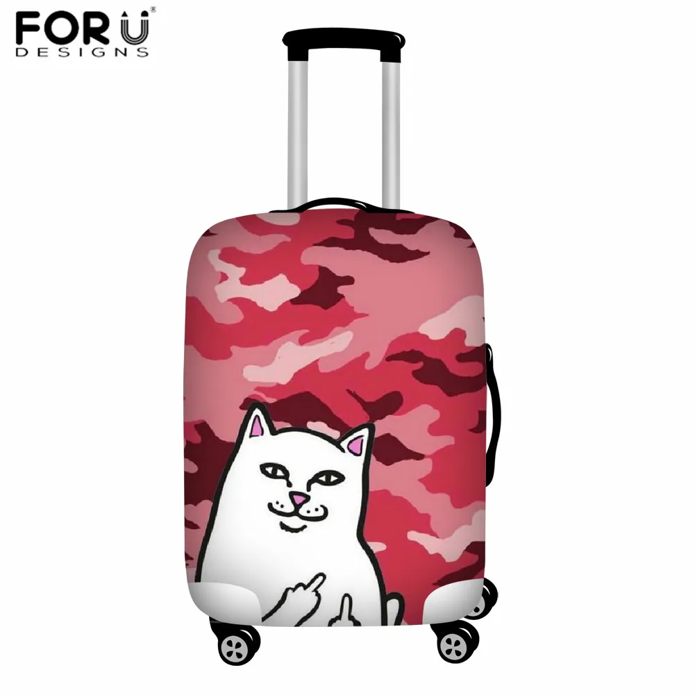 YY1999 FORUDESIGNS/Эластичный Чехол для багажа с изображением кошки на палец для путешествий, Чехол для багажа 18-32 дюймов, чехол для костюма, пылезащитный чехол на колесиках - Цвет: YY1999