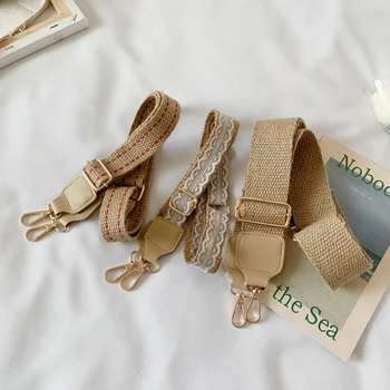 

Fashion Women Bag Strap Cotton Linen Female Simple Handle for Shoulder Bags Belt Accessories