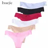 3 pcs/lot culottes sans couture dames String taille basse femmes Sexy G String solide sous-vêtements ► Photo 2/6