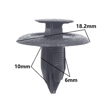 

30Pcs Push-Type Fastener Universal 6mm Hole Car Trunk headliner Trim Panel Retainer Clips