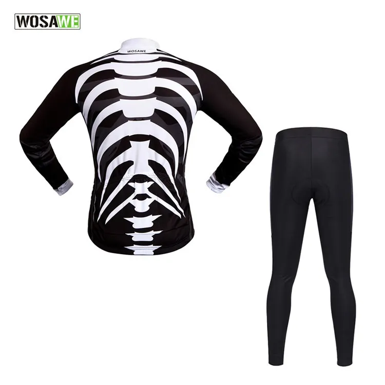 WOSAWE Maillot Ciclismo Roupa de Esqueleto мужские велосипедные костюмы с силиконовым гелем