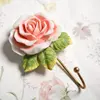 Heart-shaped Painted Single Wall Hook, Resin Rose Hanger, Gold, Home Decoration 1