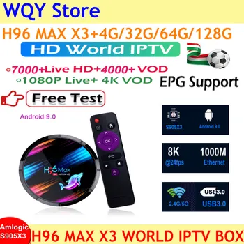 

Newest Android 9.0 H96 Max X3 Amlogic S905X3 4G 128G Smart TV most stable in Spain Poland Germany French Switzerland Holland