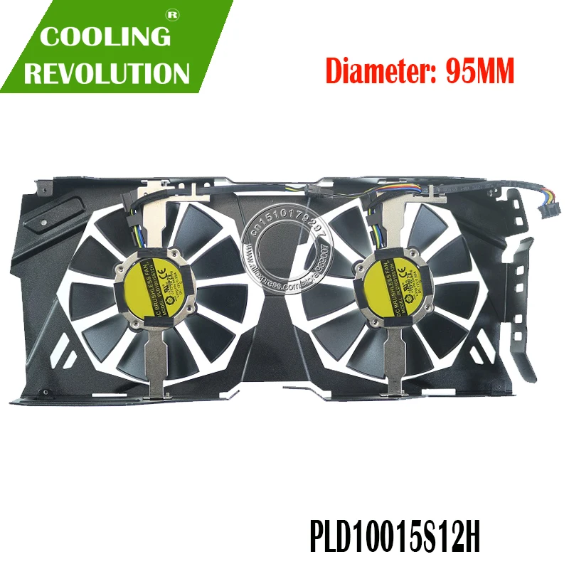 Вентилятор охлаждения для видеокарты ASUS STRIX GTX 970 980 780 TI R9 380 95 мм| |
