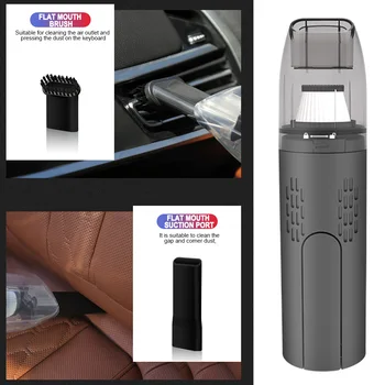 

ABS Shell Pet Hair Foldable Dry Wet Handheld Auto Interior Car Vacuum Cleaner Wireless USB Rechargeable Lightweight Home Office