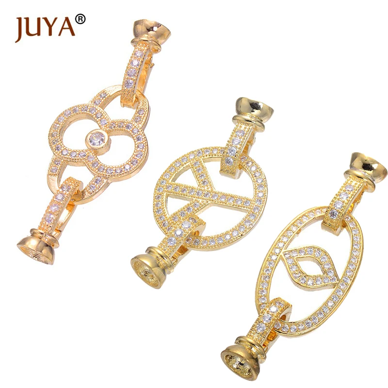 

3 Types Fashion Hooks Clasps Accessories For Beads Jewelry Making Handmade Pearl Bracelets Necklaces Fastener Clasp