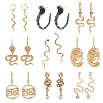 

Punk Exaggerated Long Serpentine Snake Tassel Dangle Earrings for Women 2020 Personality Snake Earrings Handmade Jewelry Gift