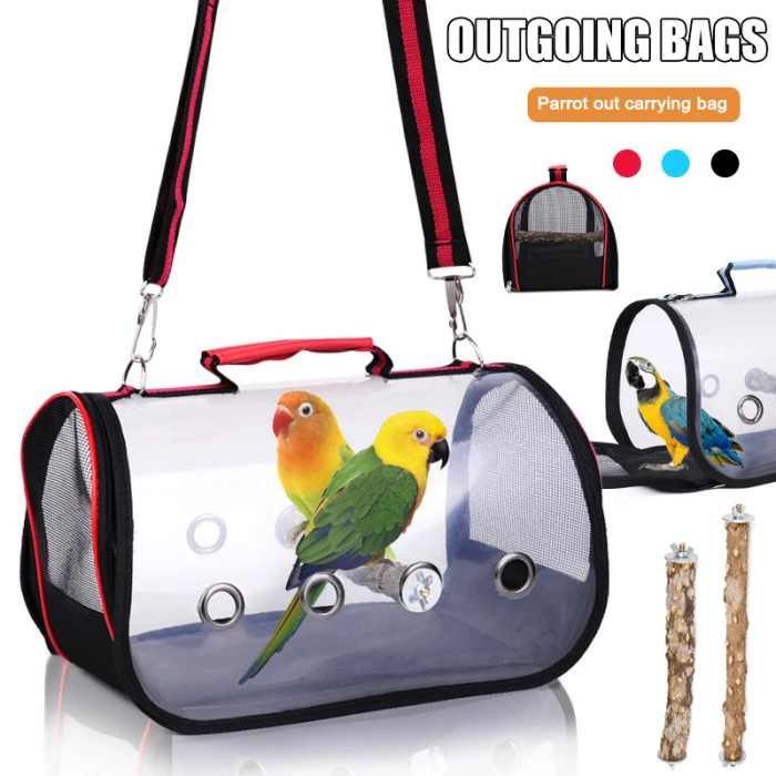 Переноска для птиц на открытом воздухе, прозрачная дышащая сумка для попугаев, дорожная клетка для птиц, VJ-Drop