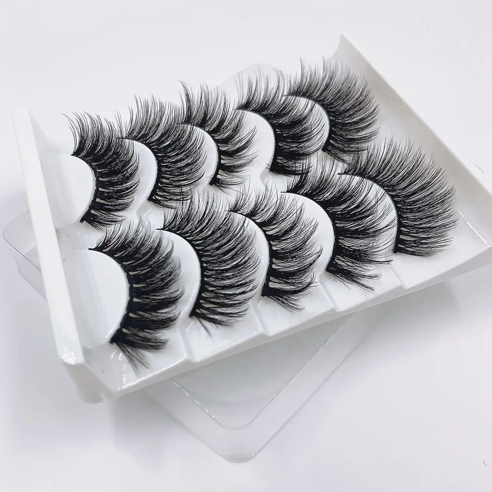 

Best eyelashes 5 pairs 3d mink lashes, Natural / thick long false eyelashes, eye lash makeup tool lash extension
