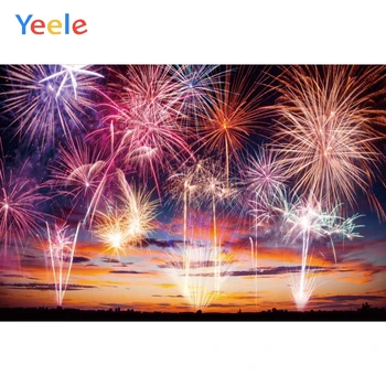 

Yeele Christmas Colorful Fireworks Backdrop Happy 2020 New Year Photography Background For Photo Studio Baby Portrait Photophone