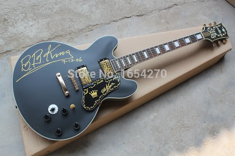 BB-KING сплошной матовый черный электрогитара модели памятные модели гитары 151022