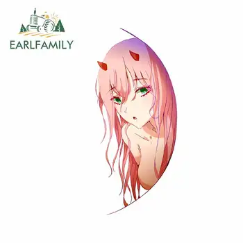 

EARLFAMILY 13cm x 4.9cm for Darling In The FranXXX 02 Girl Sexy Refrigerator Trunk Car Stickers Personality VAN Windows Decal