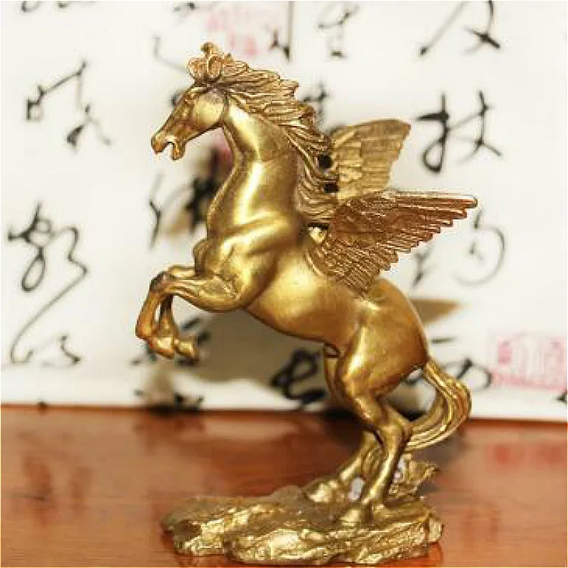 Коллекционные китайские медные животные Pegasus греческая мифология Крылатая муха