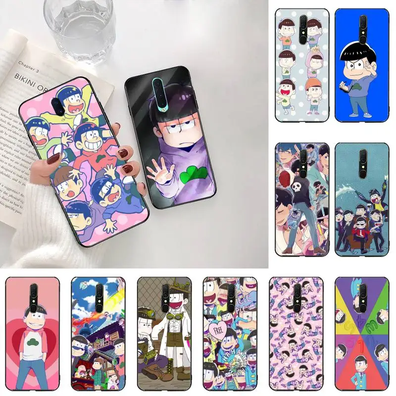 CUTEWANAN Osomatsu san аниме DIY Окрашенные блестящие фотообои для Oppo A5 A9 2020 Reno2 z Renoace 3pro Realme5Pro