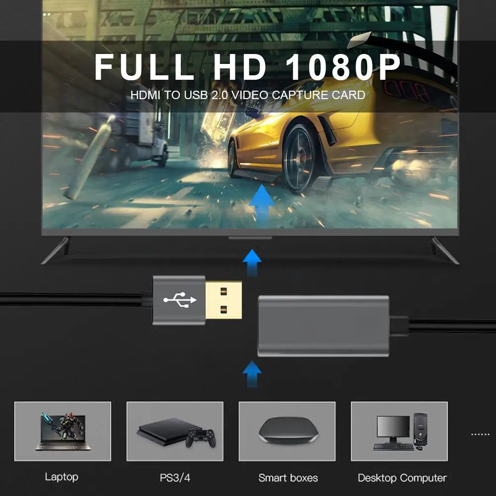 2020 Новый USB 2 0 HDMI карта захвата игры 1080P Placa De Video надежный потоковый адаптер для
