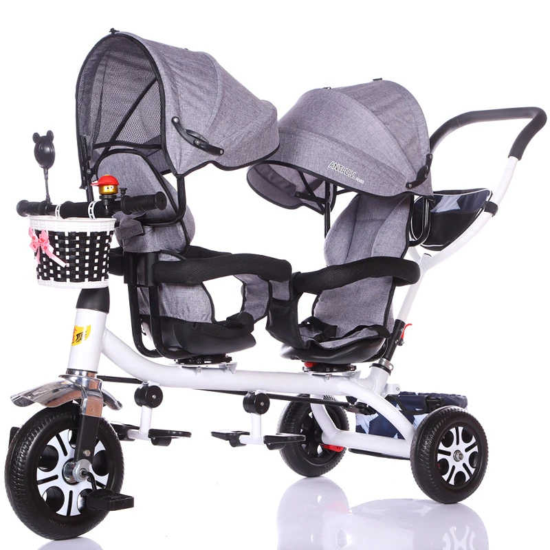 twin tricycle stroller