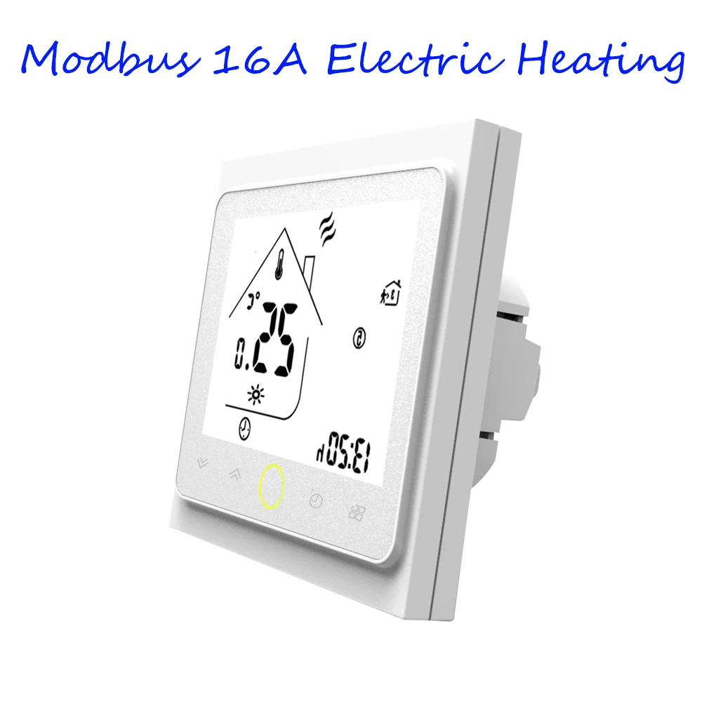 Термостат Программируемый датчик modbus NTC датчик 16A Электрический нагревательный ЖК-сенсорный экран зимний комнатный термостат температура