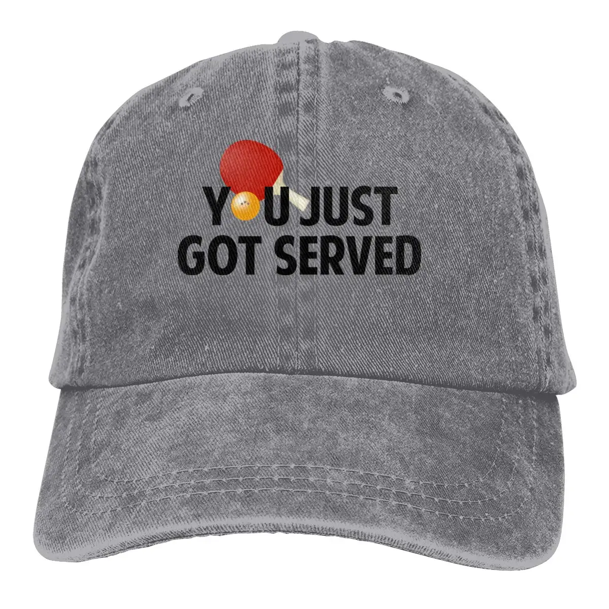 TSDFCYou только что получил Servedd Настольный теннис ковбойские кепки унисекс папа бейсболки серый