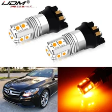 IJDM bursztynowy PWY24W LED canbus LED włącz żarówki sygnalizujące dla mercedesa W205 X204 glk-klasa X205 glc-klasa reflektor halogenowy wykończenia