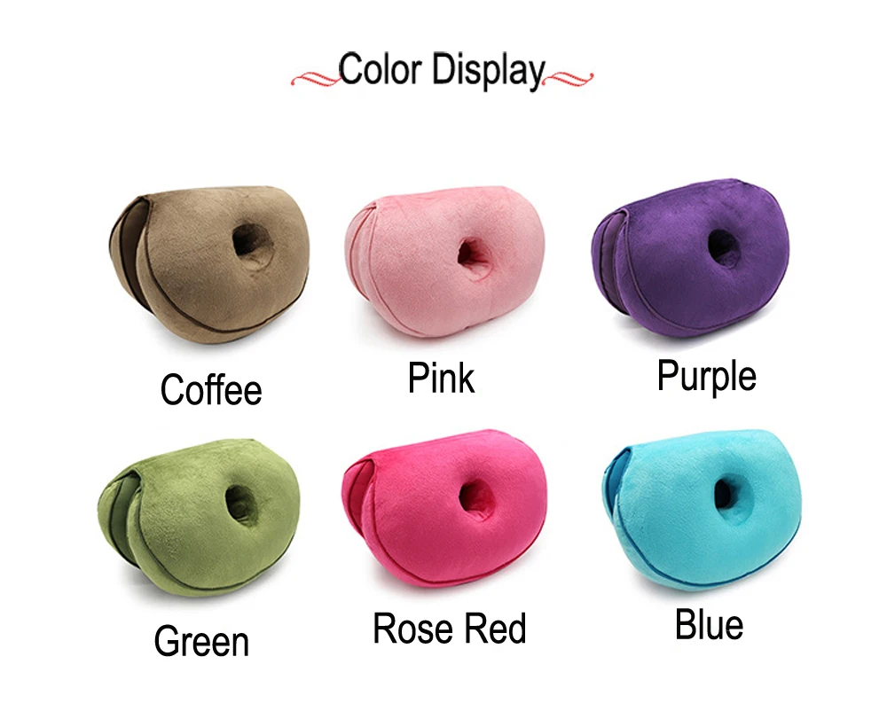 Hot 6 colors Dual Super Elastic Comfort Cushion Lift Hips Up Seat Cushion