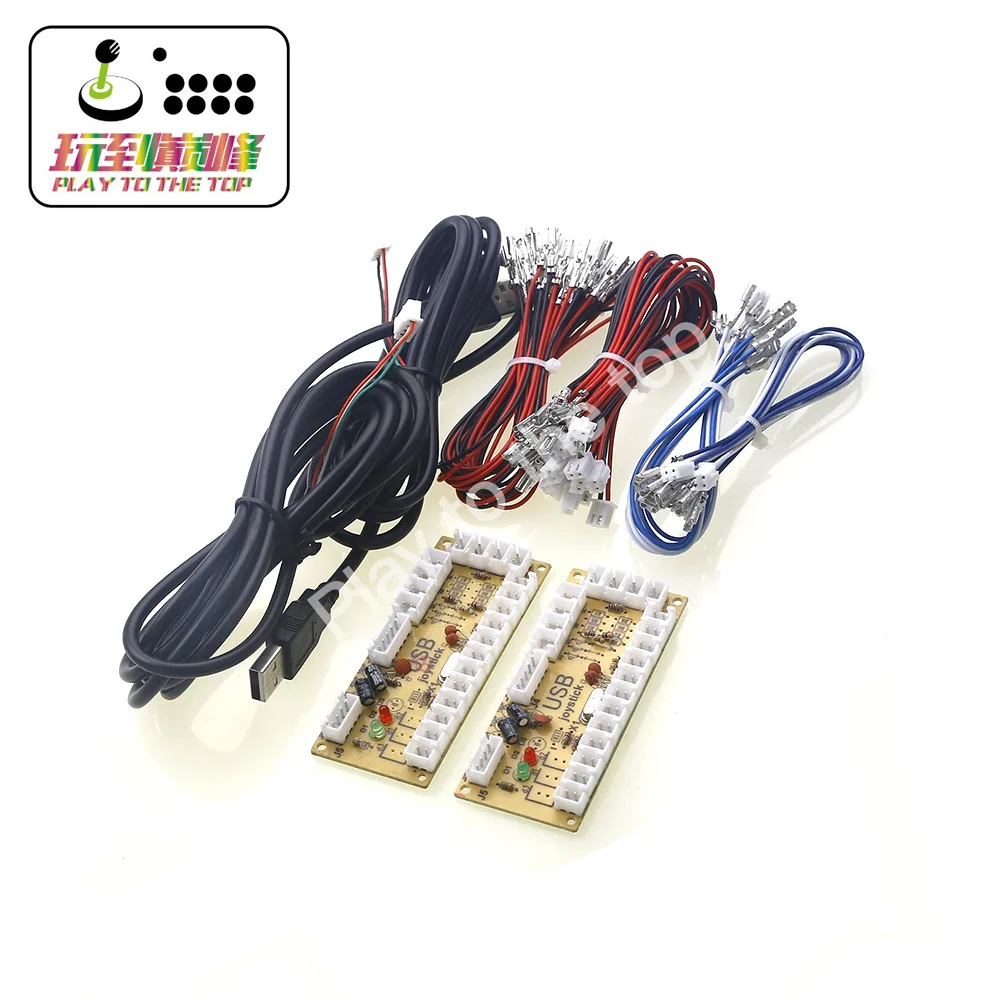 Аркадная игра diy части 2x Нулевая задержка USB энкодер+ 2x8 позиционный джойстик+ 20x аркадные кнопки для Mame, поддержка всех окон