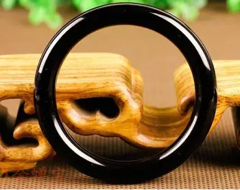 

LETSFUN Fine Jewelry China's Natural Black Agate Bracelet Chalcedony Bracelet Free Shipping