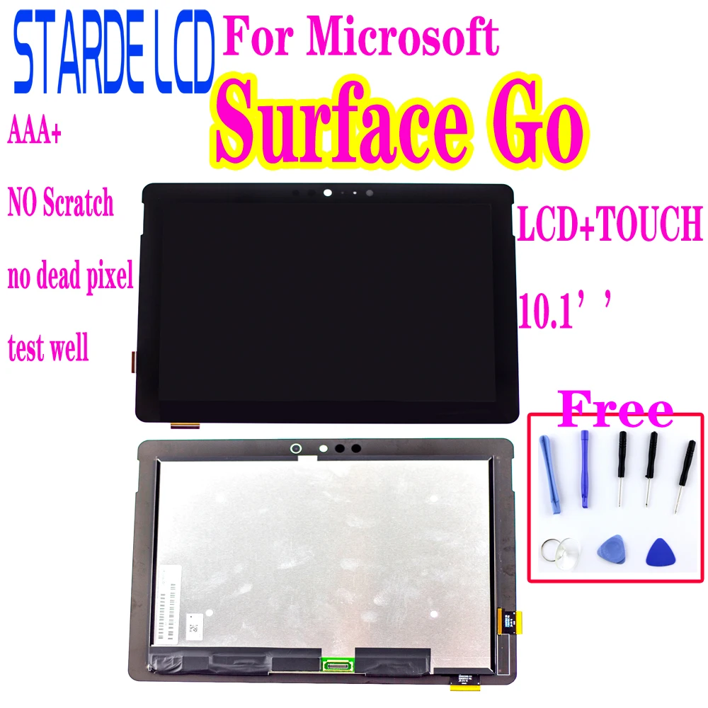 US $124.74 AAA STARDE LCD For Microsoft Surface Go 1824 LCD Display Touch Screen Digitizer Assembly LQ100P1JX51 Repair Part LQ100P1JX51