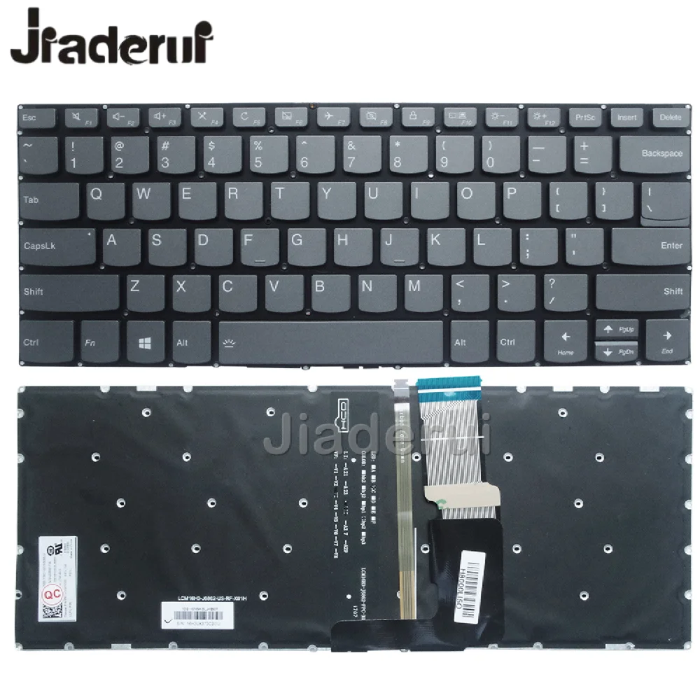 Nuova Tastiera Per Laptop Per Lenovo Yoga 520-14Ikb 720-15Ikb Us Nero Con Retroilluminazione Senza Cornice