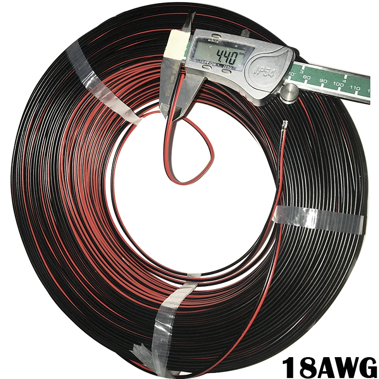 18AWG UL2468 2*0,75 мм удлинитель используется для 12 В 24 В светодиодные ленты лента подключения медный Электрический провод луженая медь