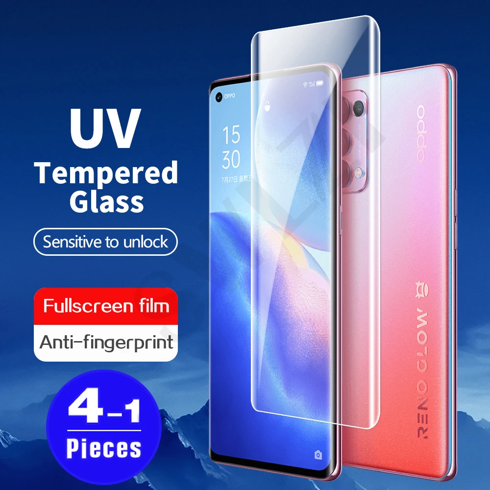 Защитное стекло 9D для OPPO Reno 6 pro plus 5 4 3 5G 1-4 шт. | Мобильные телефоны и аксессуары