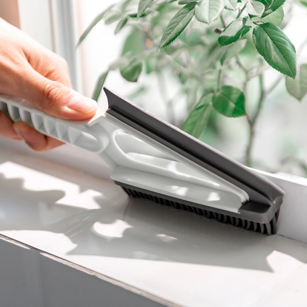 Двойной TPR творческие кисти для дверей и окон из паз щетка очистки Кухня Ванная