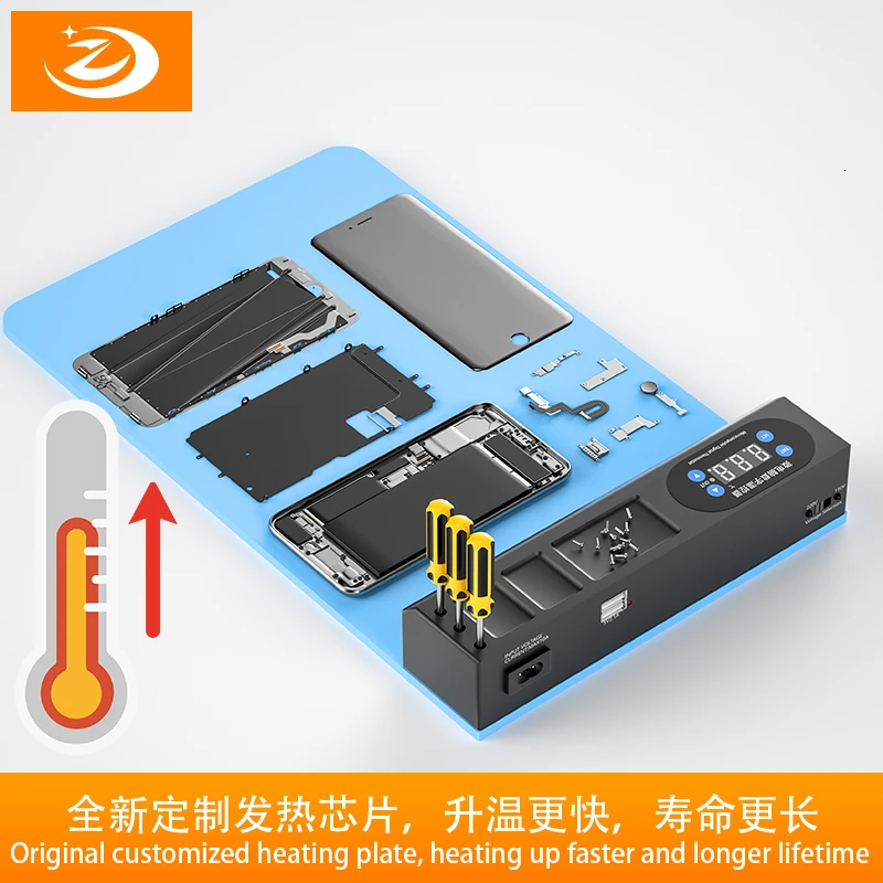 

ZJ-1805B Build-in Lamp LCD Screen Spearator Heating Plate With USB Port For IPhone IPad Mobile Phone LCD Screen Opening Machine