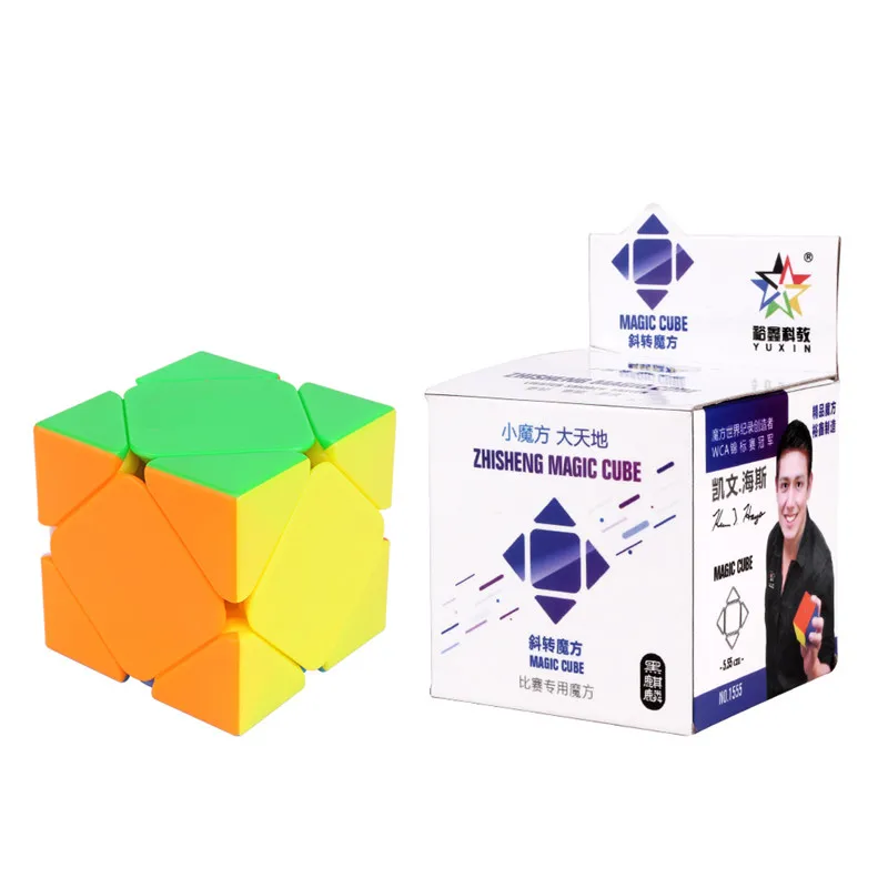 Yuxin 2x2 skew cube 2x2x2 Stickerless Professional Puzzle Cubes Adult speed Toys Children Fun Birthday Gift 2 Layers Cubo | Игрушки и