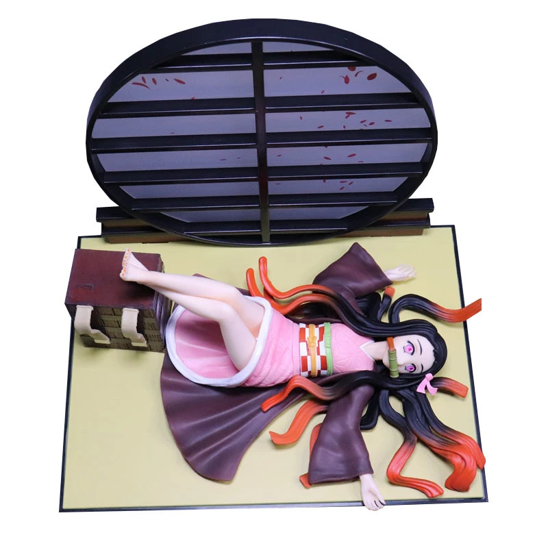 Demon Slayer Gk Kamado Nezuko Anime Action Figure Model 17cm Pvc Sexy Girl Statue Collection Toy Sleep Position Decoration Figma Action Figures Aliexpress