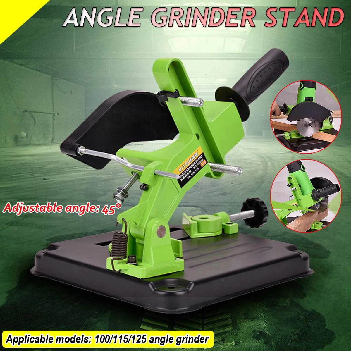 

Power Tool Accessory Angle Grinder Stand Angle Grinder Bracket Holder Support For 100-125 Cutter Angle Grinder Cast Iron Base