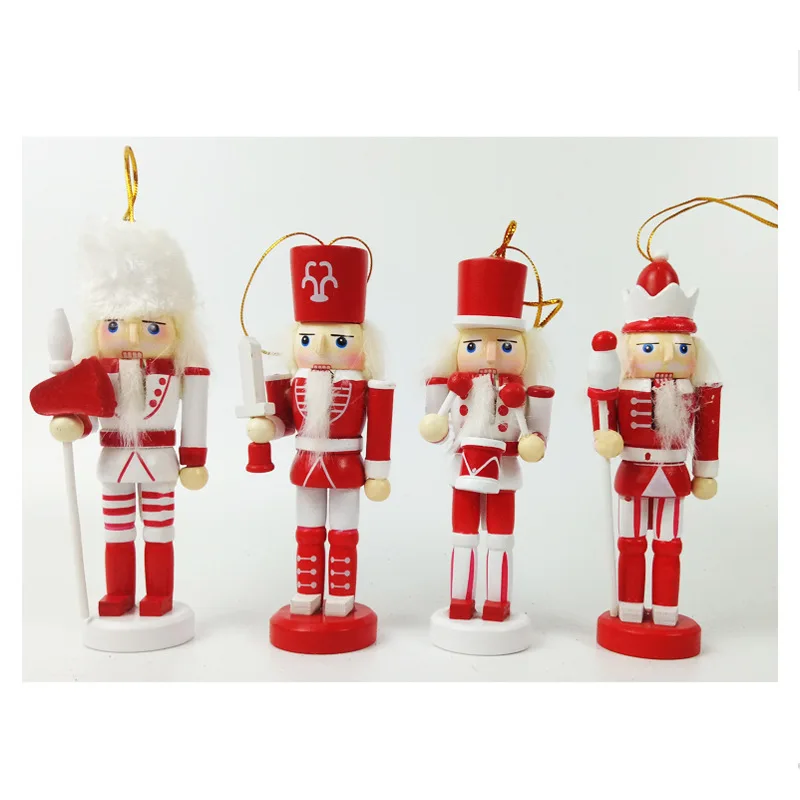 

4PCS navidad 2019 Table Decorations Handcraft Puppet Wooden Nutcracker Doll Soldier Home Party Decoration XMas Gifts Dropship
