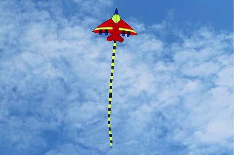 Высокое качество 3 м воздушный змей-истребитель 10 шт./партия различные цвета выбрать с ручкой линии hcxkite завод открытый игрушки weifang