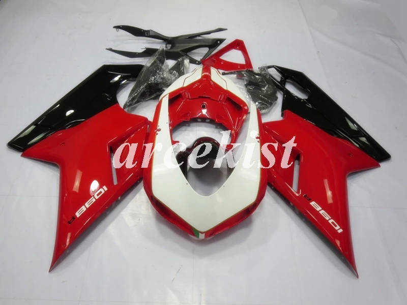 ABS полный обтекатель комплект подходит для DUCATI 848 evo 1098 1198 1098S 2007 2008 2009 2010 2011 2012 набор черный